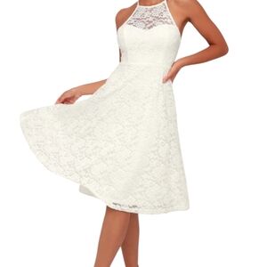Lulu's White Lace " My Kingdom" Dress